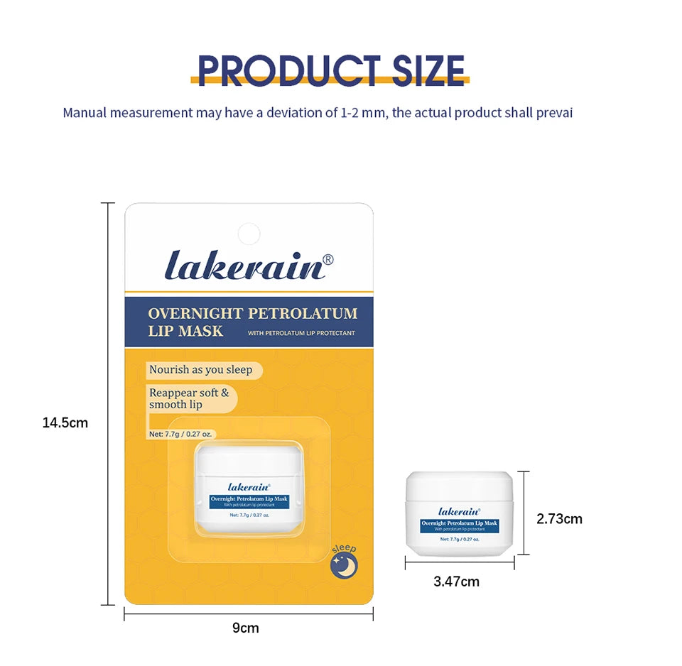 7.7g / 0.27 0z. Sleep Lip Mask Healthy Lips Renewal Therapy Lip Protectant Moisturizer Exfoliating Clean Lip Skin Care Product