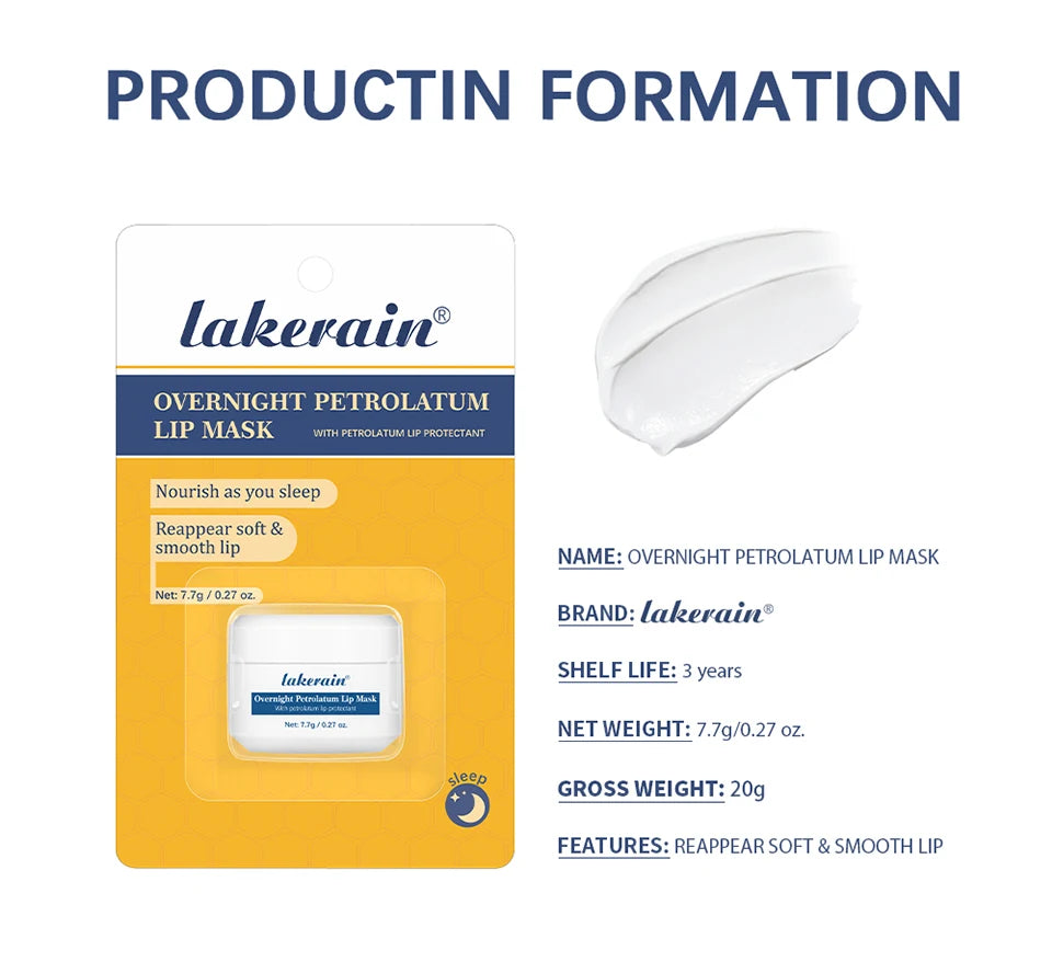 7.7g / 0.27 0z. Sleep Lip Mask Healthy Lips Renewal Therapy Lip Protectant Moisturizer Exfoliating Clean Lip Skin Care Product