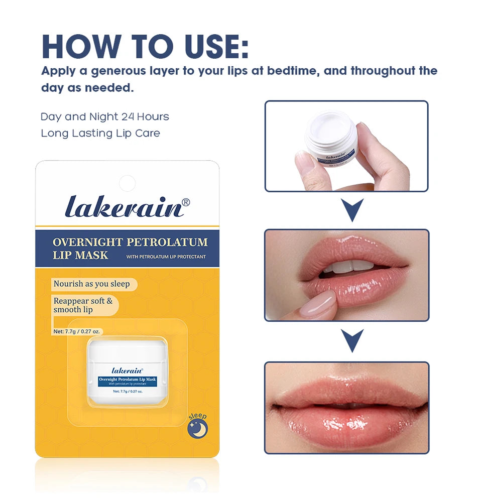7.7g / 0.27 0z. Sleep Lip Mask Healthy Lips Renewal Therapy Lip Protectant Moisturizer Exfoliating Clean Lip Skin Care Product