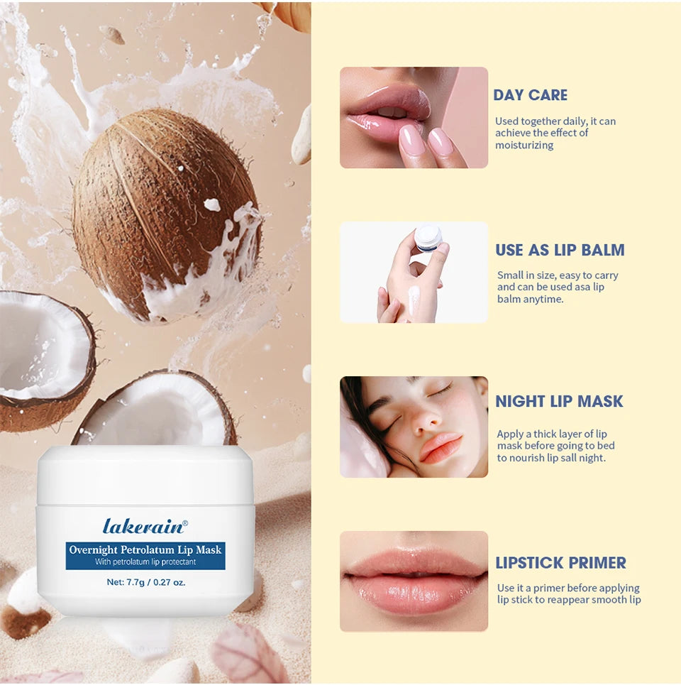 7.7g / 0.27 0z. Sleep Lip Mask Healthy Lips Renewal Therapy Lip Protectant Moisturizer Exfoliating Clean Lip Skin Care Product