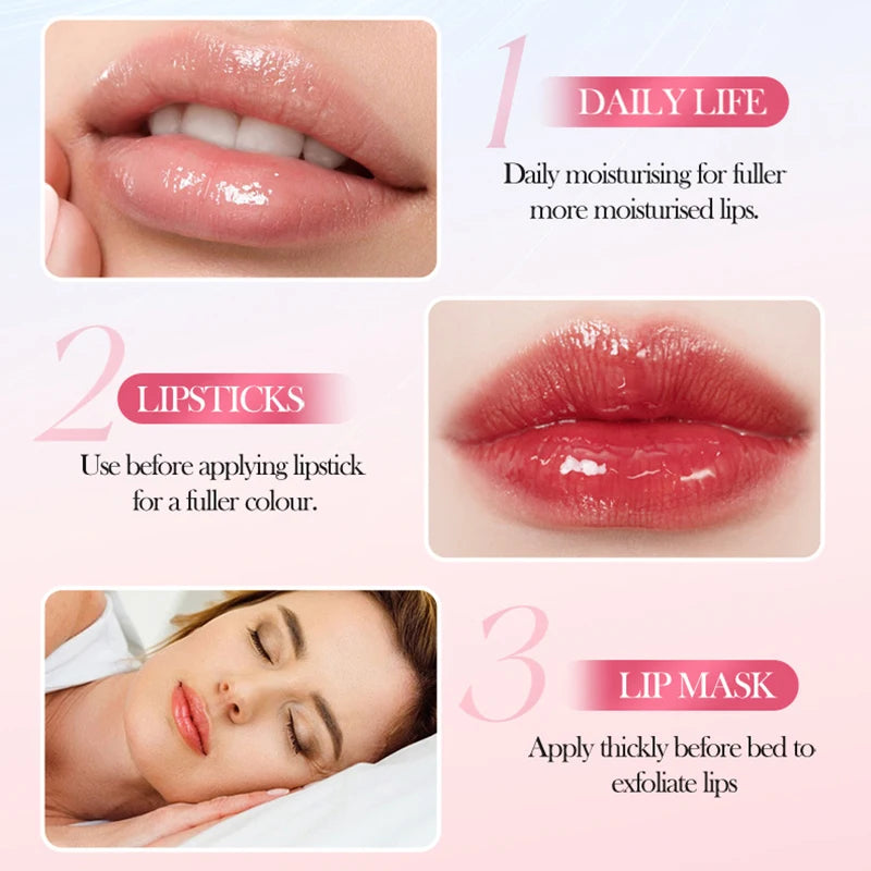 Remove Dark Lip Balm Lightening Melanin Mask Gloss Exfoliating Lip Pink Treatment Reduce Lip Lines Improve Dryness Moisturizing