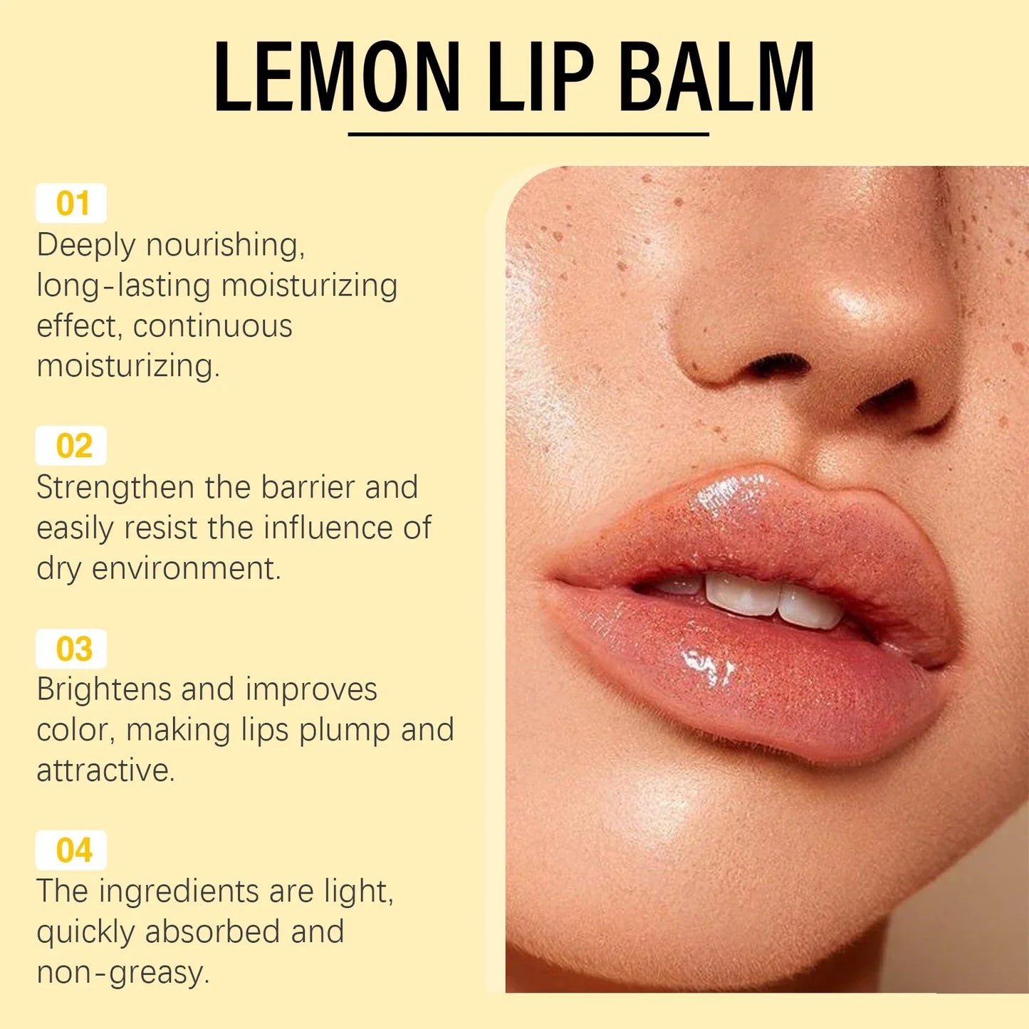 Ginger Lemon Lip Balm & Lip Mask – Exfoliating, Moisturizing, Turmeric-Based Care (5g / 10g)