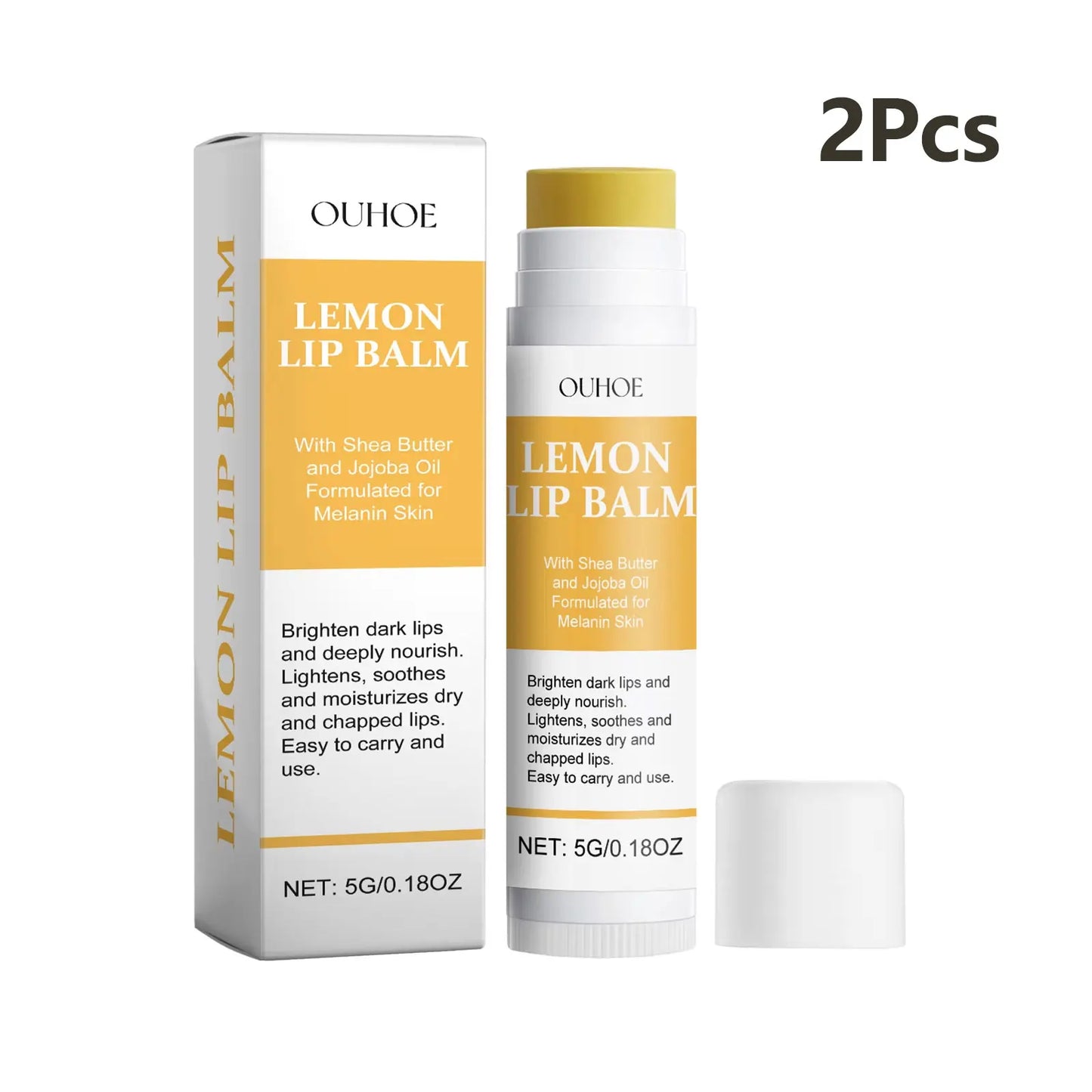 Ginger Lemon Lip Balm & Lip Mask – Exfoliating, Moisturizing, Turmeric-Based Care (5g / 10g)